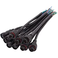 sourcingmap 5pares Conectores para tiras LED 4P 0-5 mm macho a hembra cable impermeable